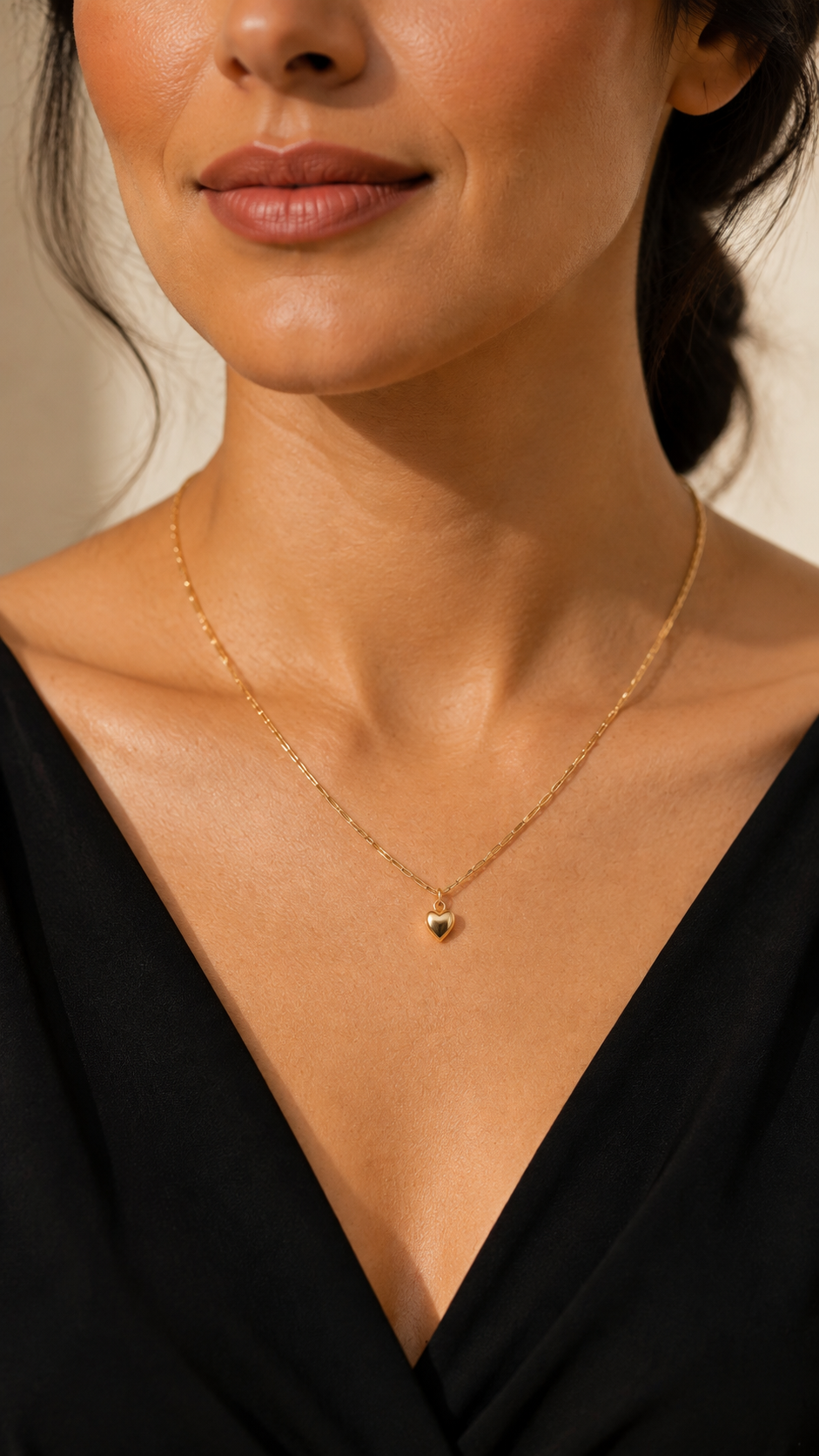18K Solid Gold Minimal Necklace