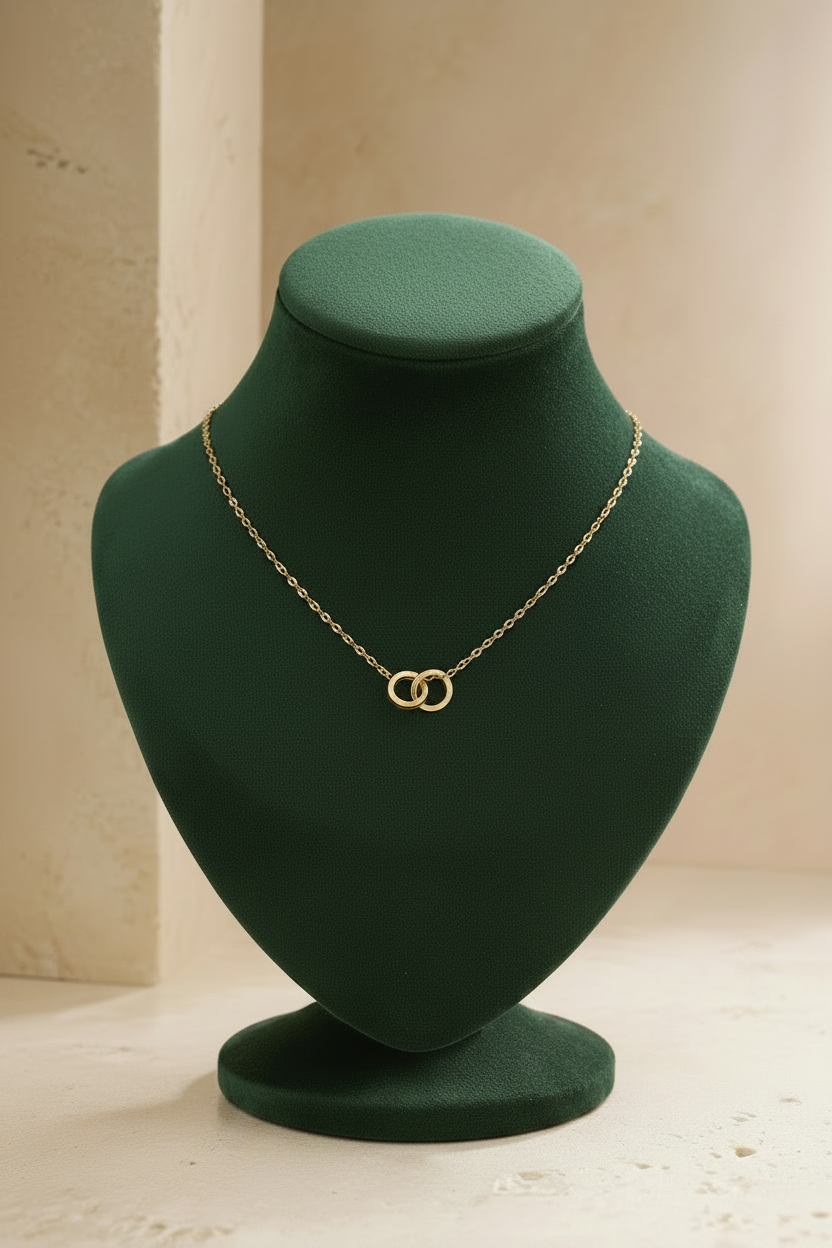 18K Solid Gold Minimal Necklace
