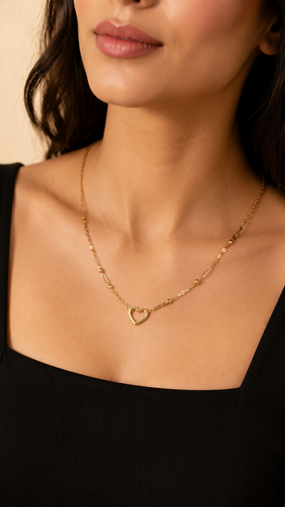 18K Solid Gold Minimal Necklace