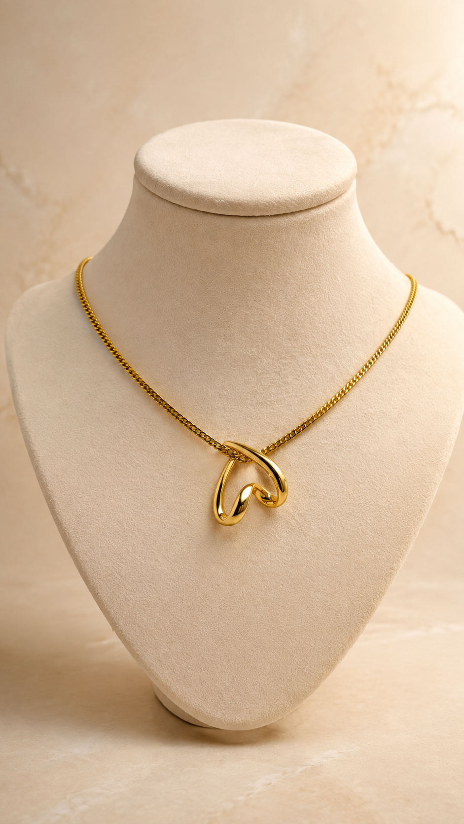 18K Solid Gold Pendant (Heart)