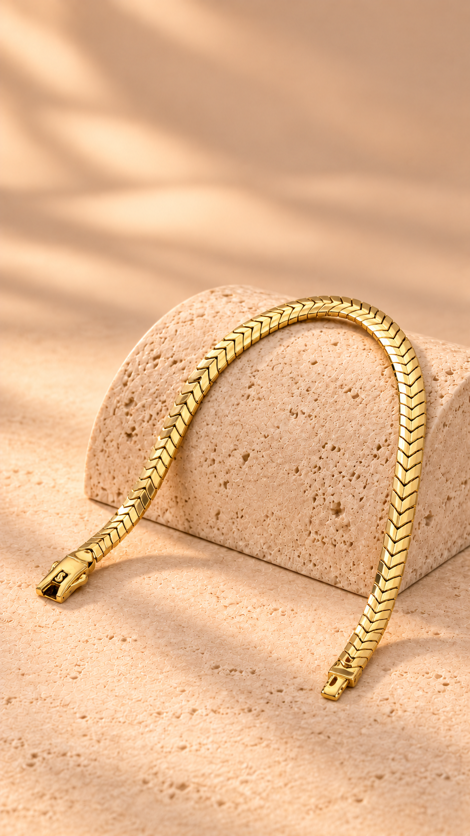 18K Solid Gold Bracelet (snake)