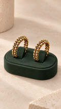 18K Solid Gold Orb Rings