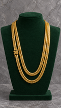 18K gold Japanese-style chain necklace, 50 cm