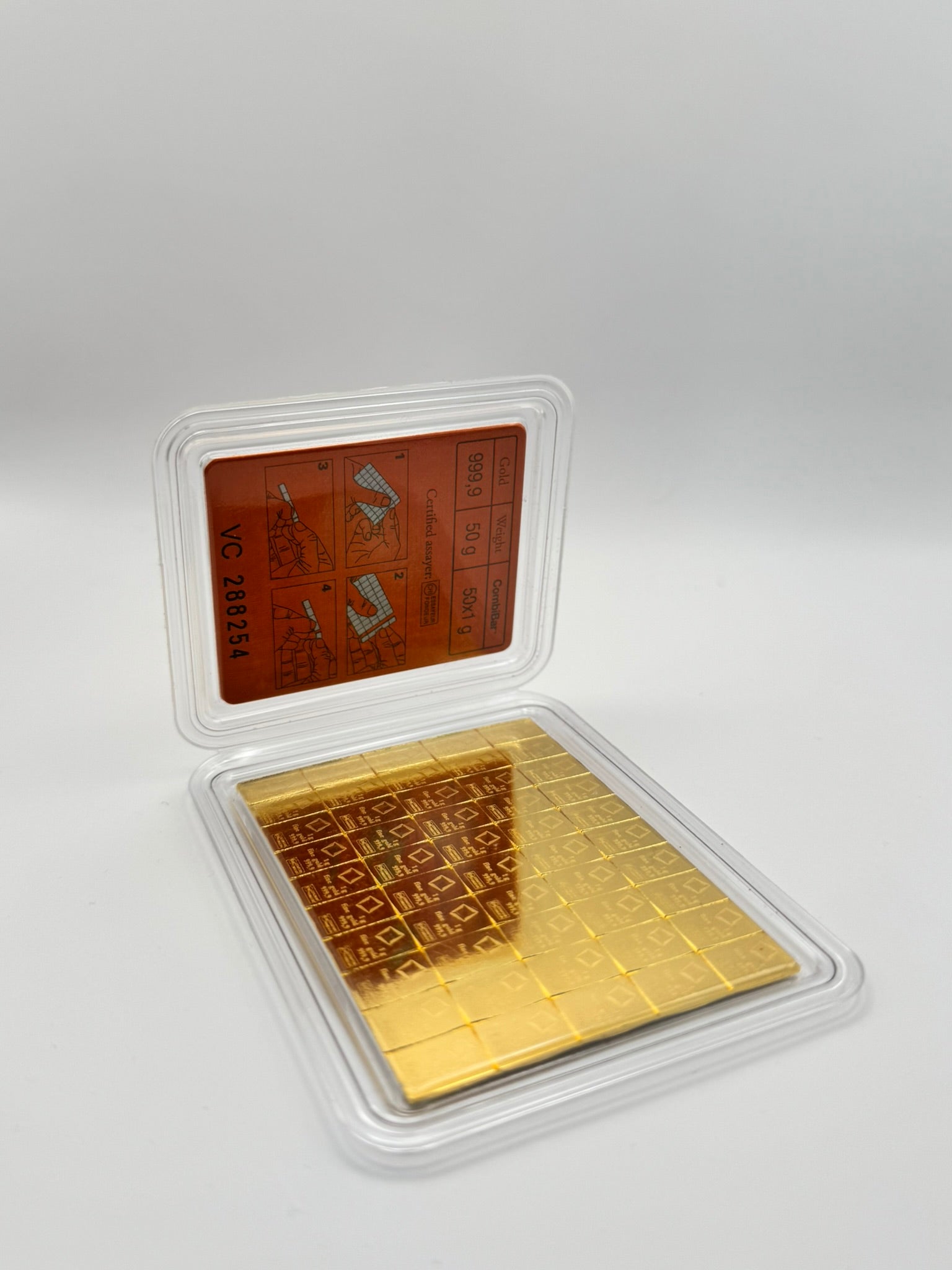 50gr 99.99 % pure Valcambi CombiBar