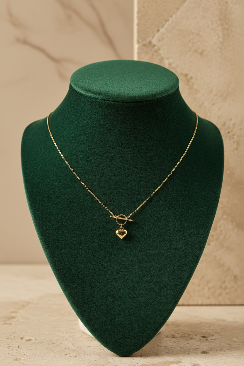 18K Solid Gold Minimal Necklace
