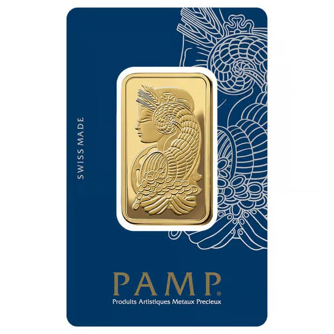 1 ounce gold bar from the ROYAL and PAMP