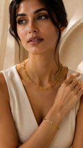 18K Solid Gold Necklace (paper clip)