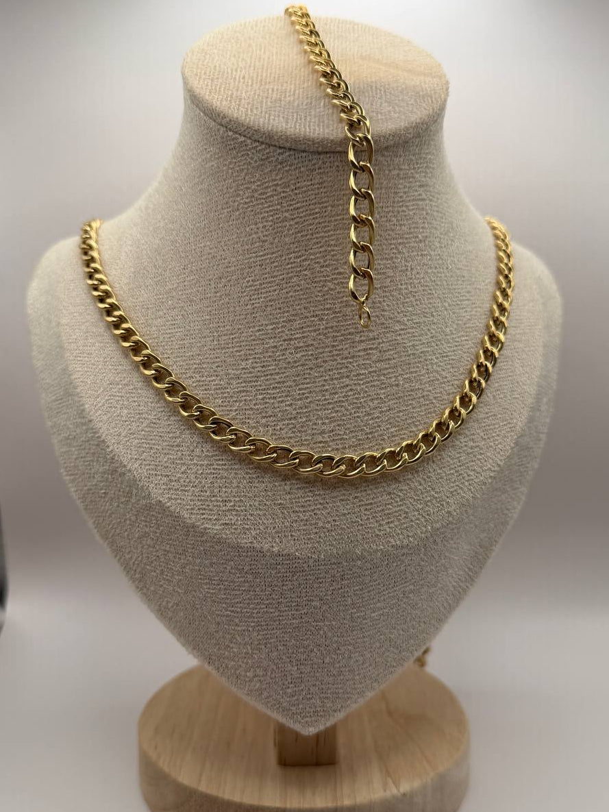 18K Pure Gold Necklace and Bracelet set 14.8gr