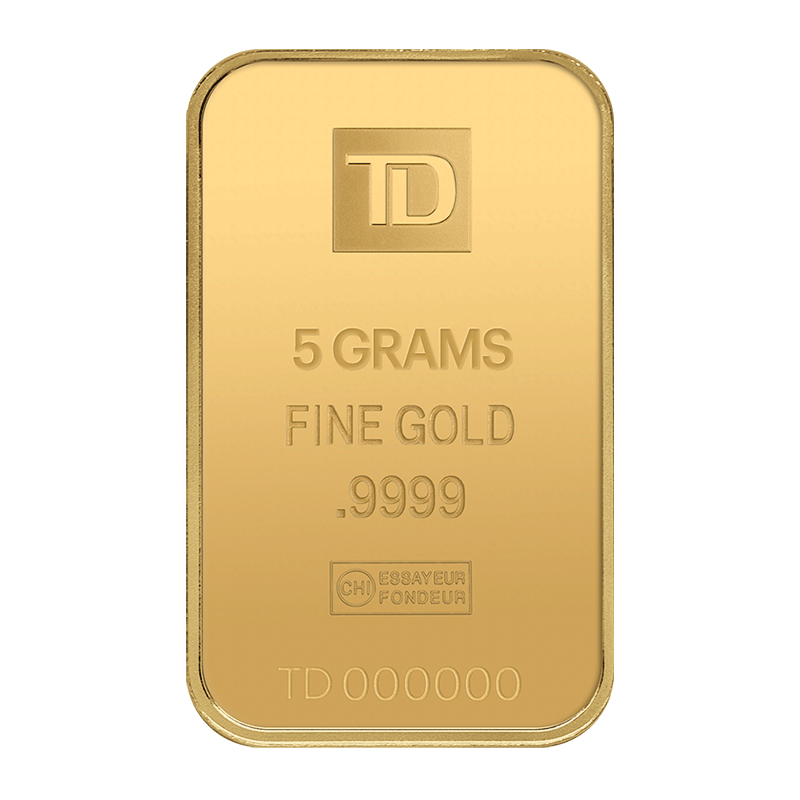 5 ounce gold bars from recognized refiners around the world.